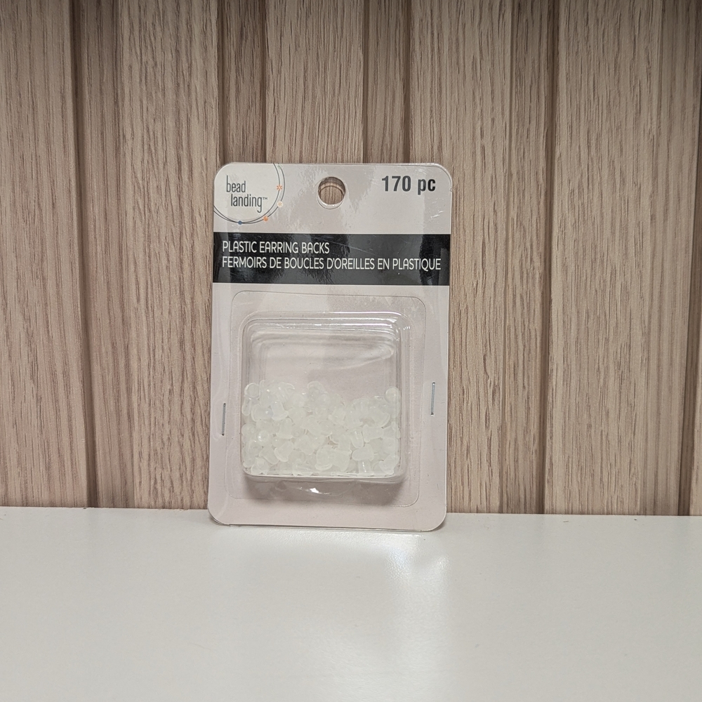 Plastic Earring Backs • Clear • 170 pc • Bundle & Save!